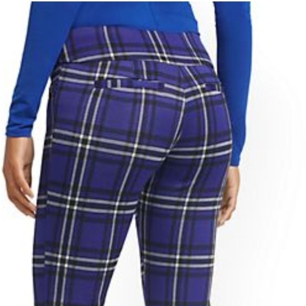 Blue plaid pants